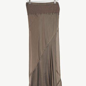 Rick Owens Anthem SS/11 "Dust" Silk-Blend Bias-Cut Midi Skirt